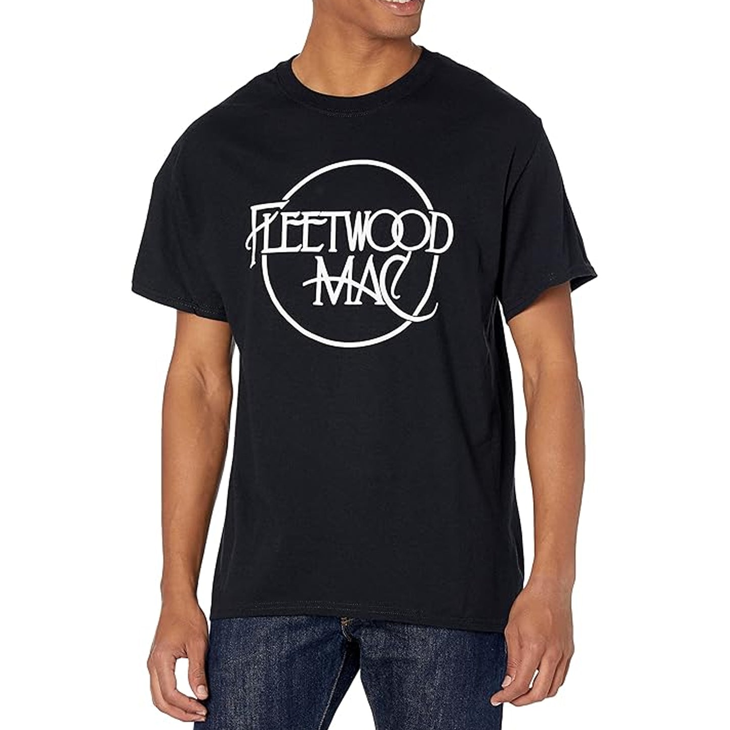 Black - Side - Fleetwood Mac Unisex Adult Logo T-Shirt