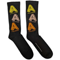 Black - Front - Aaliyah Unisex Adult Tricolor Logo Socks