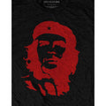 Black - Side - Che Guevara Unisex Adult Red On Black Cotton T-Shirt