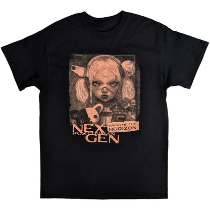 Black - Front - Bring Me The Horizon Unisex Adult Next Gen Distressed Cotton T-Shirt