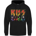 Black - Front - Kiss Unisex Adult Logo, Faces & Icons Hoodie