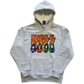 Grey - Front - Kiss Unisex Adult Logo, Faces & Icons Hoodie