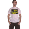 White - Front - Public Enemy Unisex Adult Logo Cotton T-Shirt