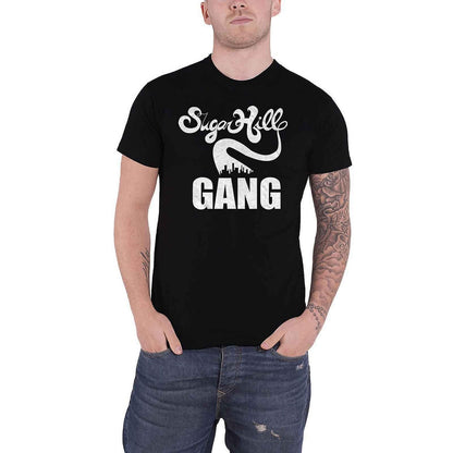 Black-White - Front - The Sugarhill Gang Unisex Adult Rappers Delight Tour Back Print T-Shirt