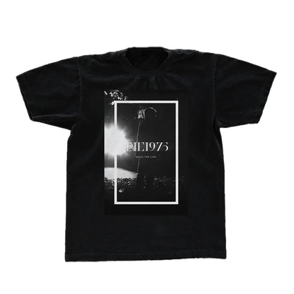 Black-White - Front - The 1975 Unisex Adult Music For Cars T-Shirt