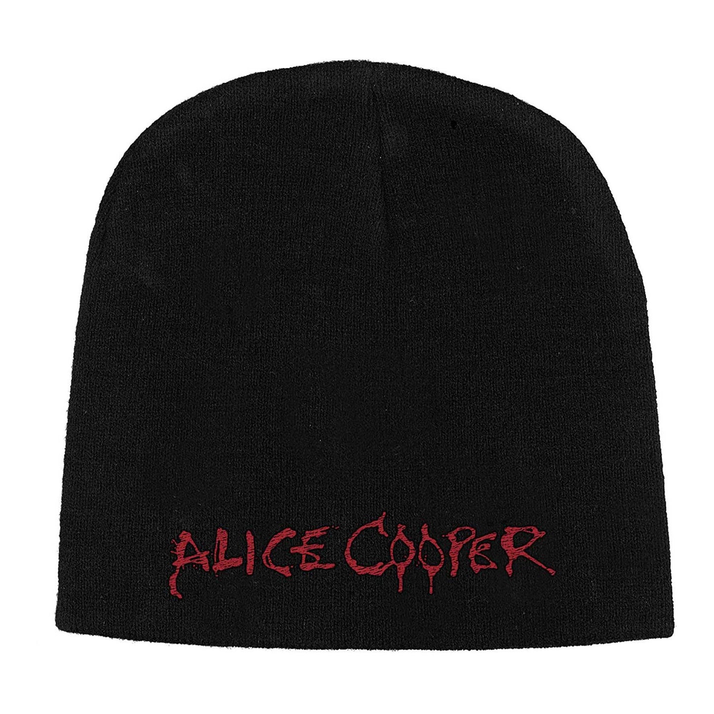 Black - Front - Alice Cooper Unisex Adult Logo Beanie