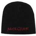 Black - Front - Alice Cooper Unisex Adult Logo Beanie