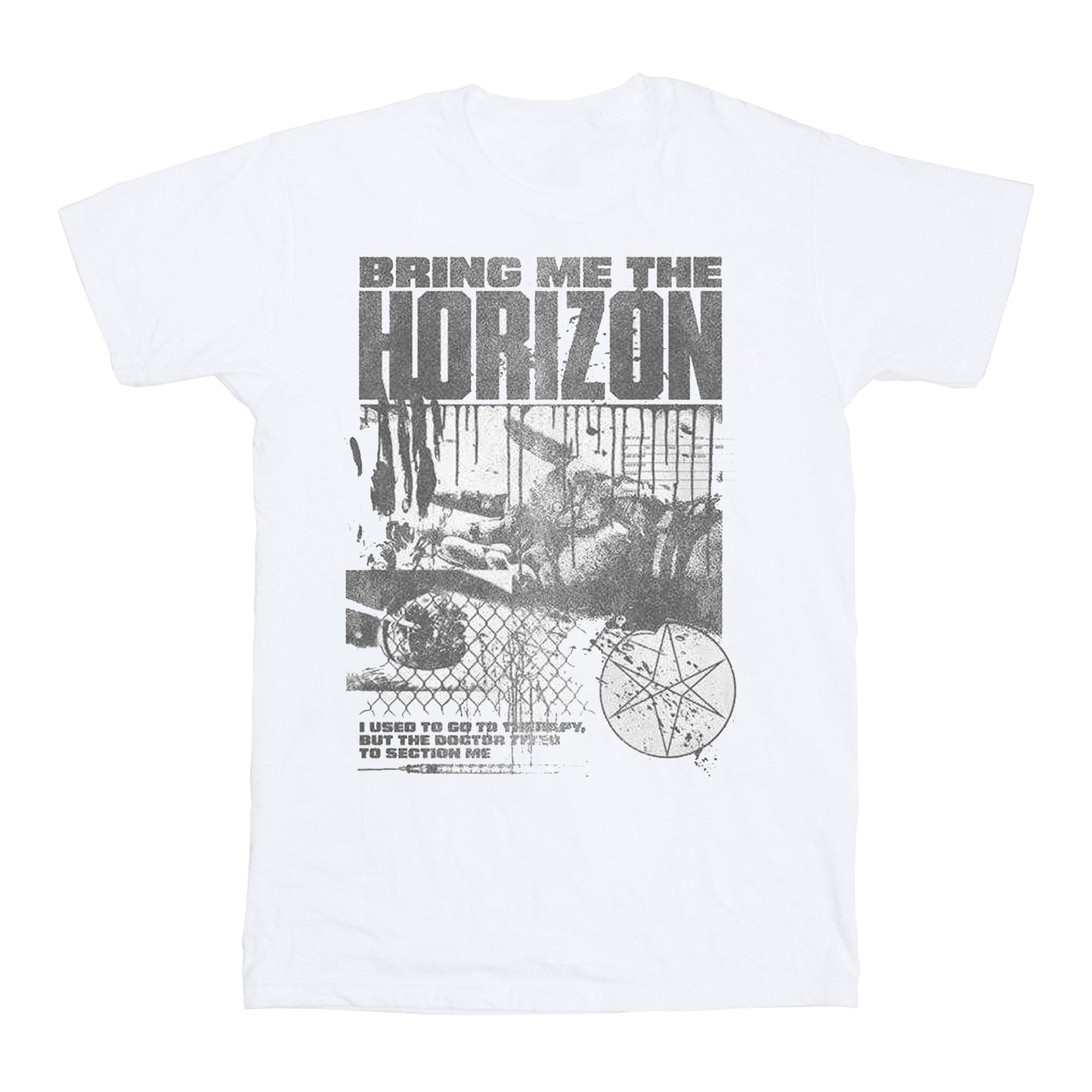 White - Front - Bring Me The Horizon Unisex Adult Therapy T-Shirt
