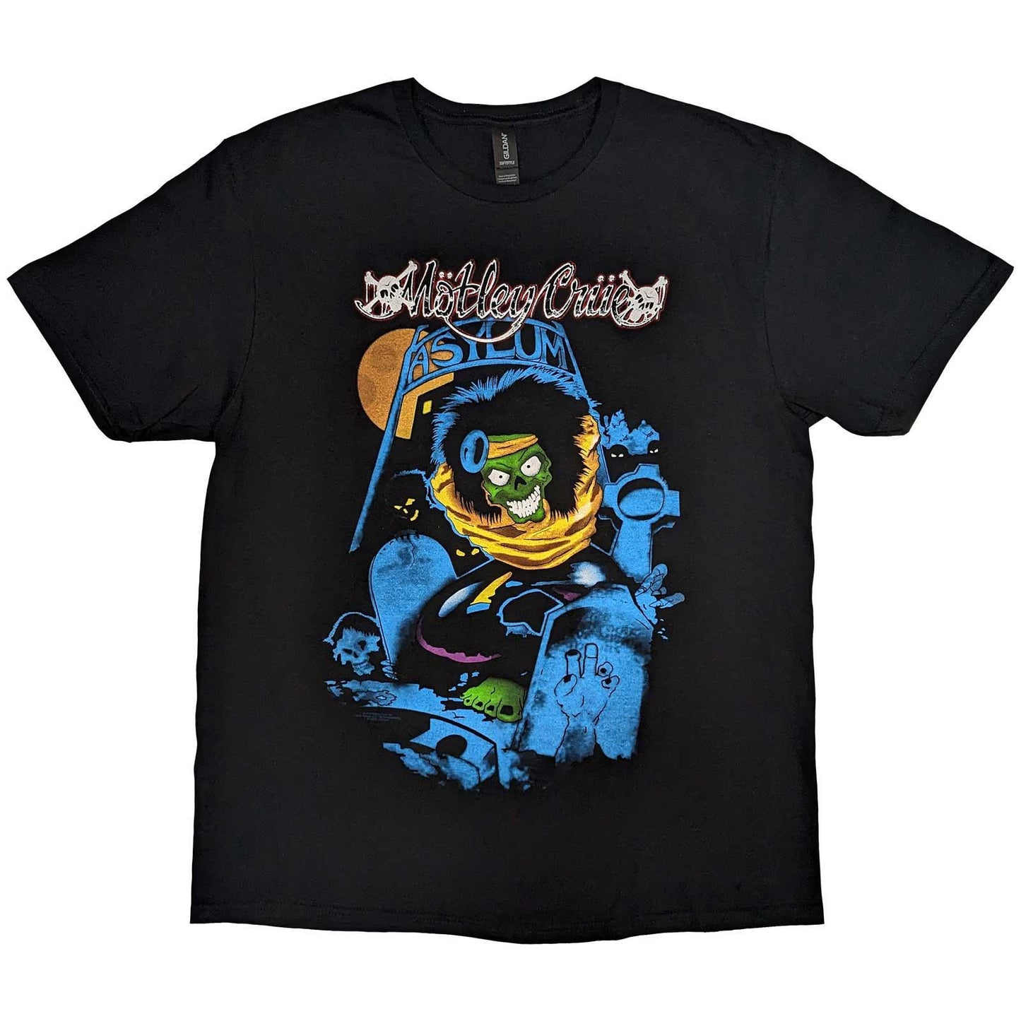 Black - Front - Motley Crue Unisex Adult Feelgood Graveyard Vintage T-Shirt