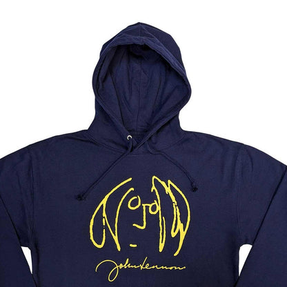 Navy Blue - Back - John Lennon Unisex Adult Self Portrait Hoodie