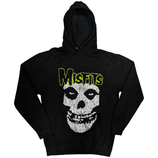 Black - Front - Misfits Unisex Adult Classic Vintage Hoodie