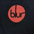 Navy Blue - Back - Blur Unisex Adult Circle Logo Hoodie