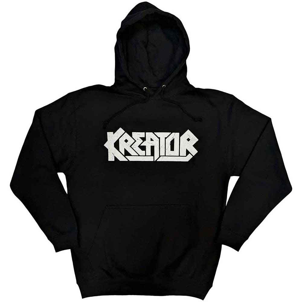 Black - Front - Kreator Unisex Adult Satan Is Real Hoodie