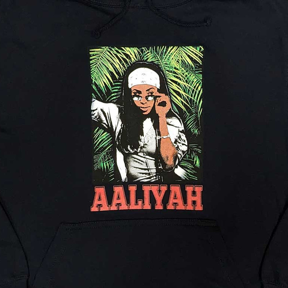 Navy Blue - Back - Aaliyah Unisex Adult Foliage Hoodie