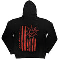 Black - Back - Slipknot Unisex Adult 9-Point Flag Full Zip Hoodie