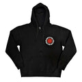 Black - Front - Red Hot Chilli Peppers Unisex Adult Asterisk Full Zip Hoodie
