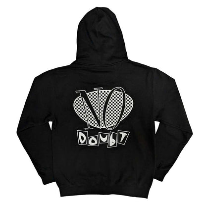 Black - Back - No Doubt Unisex Adult Checked Logo Full Zip Hoodie
