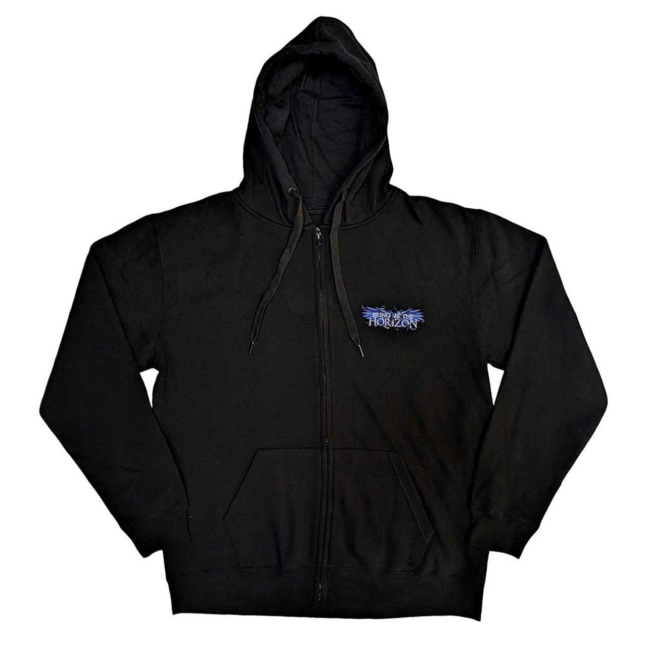 Black - Front - Bring Me The Horizon Unisex Adult Crow Wings Full Zip Hoodie