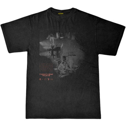 Black - Front - twenty one pilots Unisex Adult Masked Cotton T-Shirt