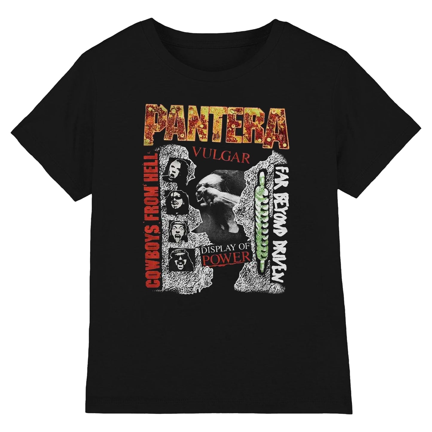 Black - Front - Pantera Womens-Ladies 3 Albums Cotton T-Shirt