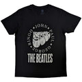 Black - Front - The Beatles Unisex Adult Rubber Soul Names Cotton T-Shirt