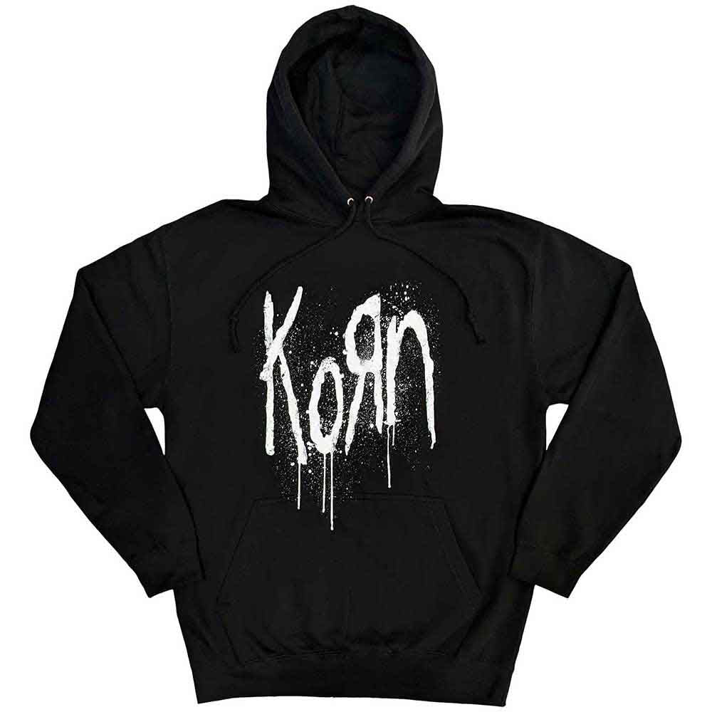 Black - Front - Korn Unisex Adult Still A Freak Back Print Hoodie