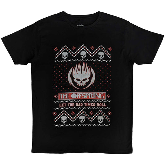 Black - Front - The Offspring Unisex Adult Bad Times Cotton Christmas T-Shirt