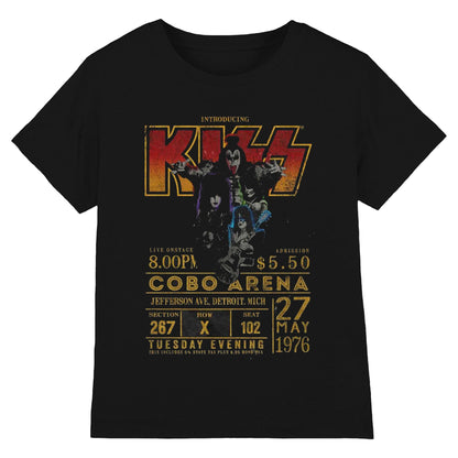 Black - Front - Kiss Unisex Adult Cobra Arena ´76 T-Shirt