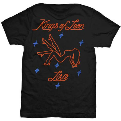 Black - Front - Kings Of Leon Unisex Adult Stripper T-Shirt