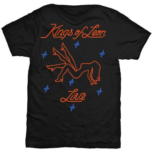 Black - Front - Kings Of Leon Unisex Adult Stripper T-Shirt