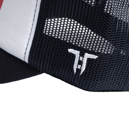 White-Navy Blue - Side - Tokyo Time Unisex Adult UFC Trucker Cap