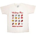 Natural - Front - MTV Unisex Adult Mashup Rolling Stones Logo T-Shirt