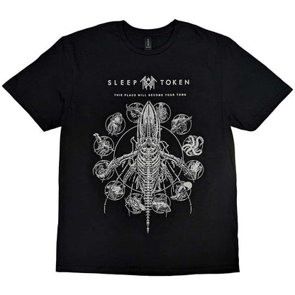 Black - Front - Sleep Token Unisex Adult This Place Will Become Your Tomb Whale T-Shirt