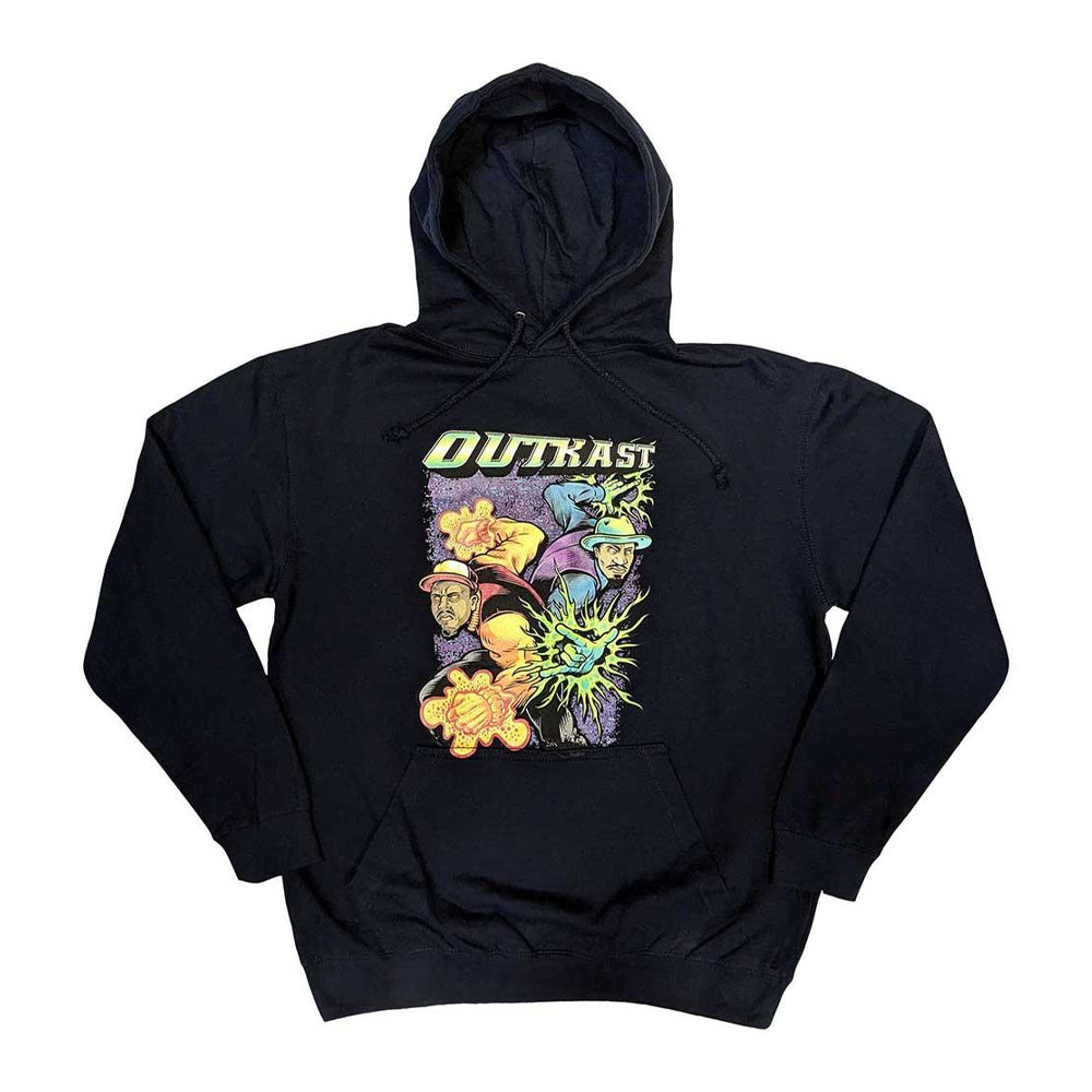 Navy Blue - Front - Outkast Unisex Adult Superhero Hoodie