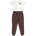 Black-White-Red - Front - Red Hot Chilli Peppers Womens-Ladies Classic Asterisk Pyjama Set