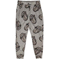 Grey - Side - The Rolling Stones Womens-Ladies Heart Logo Pyjama Set