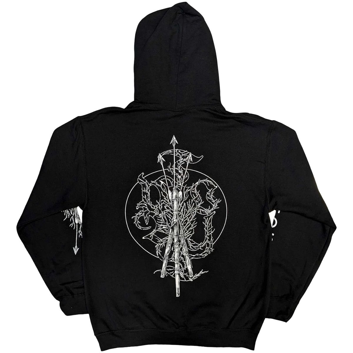 Black - Back - Sleep Token Unisex Adult Trinity Sleeve Print Hoodie