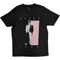 Black - Front - Elton John Unisex Adult Tux Photo Cotton T-Shirt