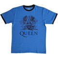 Blue - Front - Queen Unisex Adult Crest Logo T-Shirt