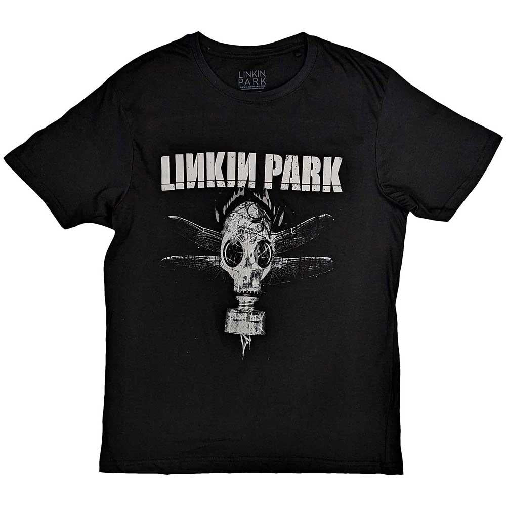 Black - Front - Linkin Park Unisex Adult Gas Mask T-Shirt