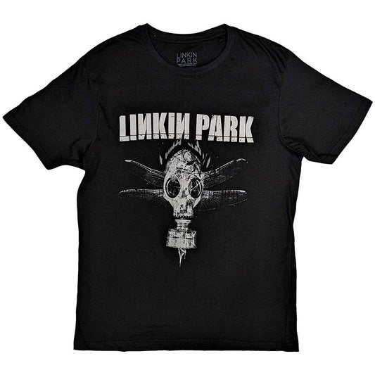 Black - Front - Linkin Park Unisex Adult Gas Mask T-Shirt