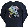 Denim Blue - Back - Queen Unisex Adult Rainbow Crest Long-Sleeved T-Shirt