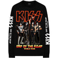 Black - Front - Kiss Unisex Adult End Of The Road Tour Long-Sleeved T-Shirt