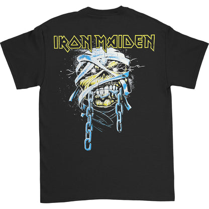 Black - Back - Iron Maiden Unisex Adult Powerslave Head Logo T-Shirt