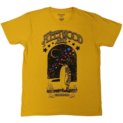 Yellow-Black - Front - Fleetwood Mac Unisex Adult Tour 2018 - 2019 Penguin T-Shirt