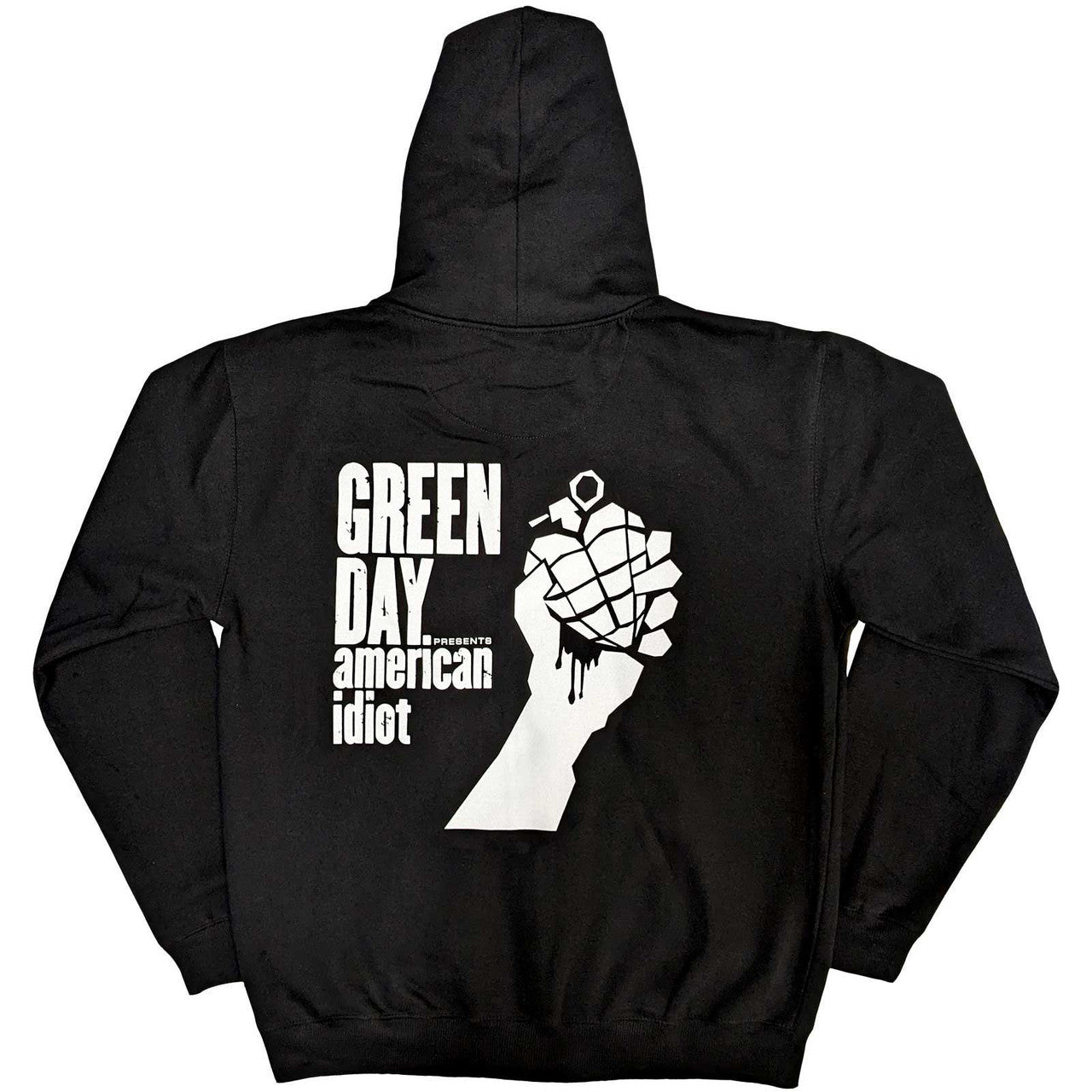 Black - Back - Green Day Unisex Adult American Idiot The Musical Full Zip Hoodie