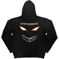 Black - Back - Disturbed Unisex Adult The Face Back Print Full Zip Hoodie