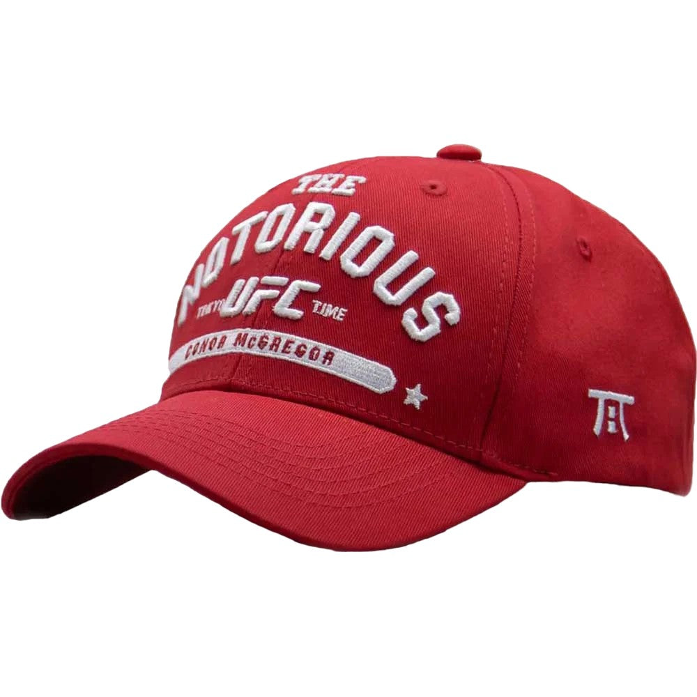 Red - Front - Tokyo Time Unisex Adult Notorious McGregor UFC Logo Baseball Cap
