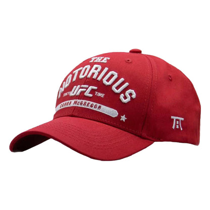 Red - Back - Tokyo Time Unisex Adult Notorious McGregor UFC Logo Baseball Cap