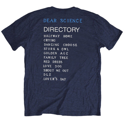 Navy Blue - Back - TV On The Radio Unisex Adult Brushstroke Hand Cotton Back Print T-Shirt